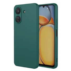 Husa Redmi 13C 4G Spate Silicon Soft Cu Protectie Camera, Verde