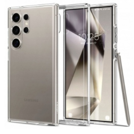 Husa Samsung S23 Ultra Silicon Spate Transparent Cu Protectie Camera