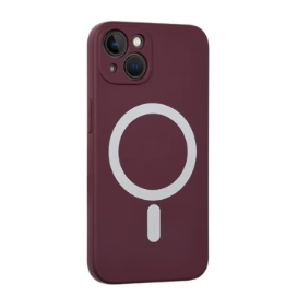 Husa iPhone 16 Magsafe Spate Silicon Cu Protectie Camera, Visiniu