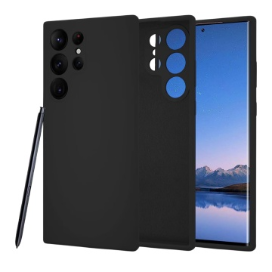 Husa Spate Silicon Soft Samsung S24 Ultra Cu Protectie Camera, Negru