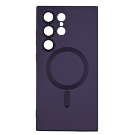 Husa Magsafe Samsung S24 Ultra, Protectie Din Sticla Pentru Camere, Mov