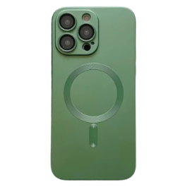 Husa Magsafe iPhone 14 Pro, Protectie Din Sticla Pentru Camere, Verde