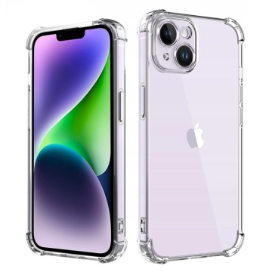 Husa iPhone 14 Plus Spate Transparenta Cu Protectie Camera, Antisoc