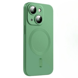 Husa Magsafe iPhone 15, Protectie Din Sticla Pentru Camere, Verde