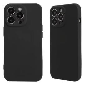 Husa Spate iPhone 13 Pro Silicon Soft Cu Protectie Camera, Negru