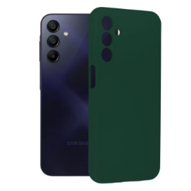 Husa Samsung A15 Spate Silicon Soft Cu Protectie Camera, Verde