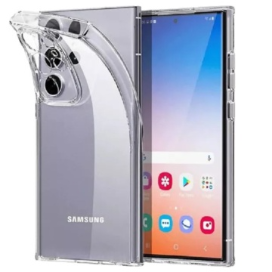 Husa Samsung S24 Ultra Silicon Transparent Cu Protectie Camera