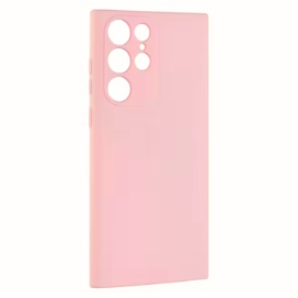 Husa Spate Silicon Soft Samsung S22 Ultra Cu Protectie Camera, Roz