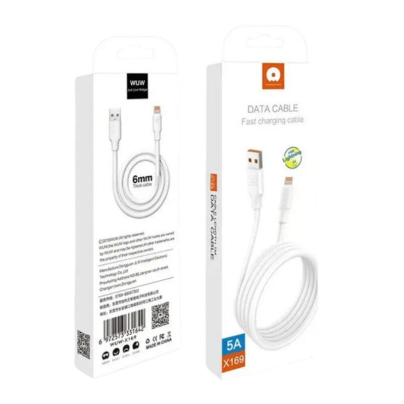 Cablu Lightning-Usb WUW X169, 1M, Alb