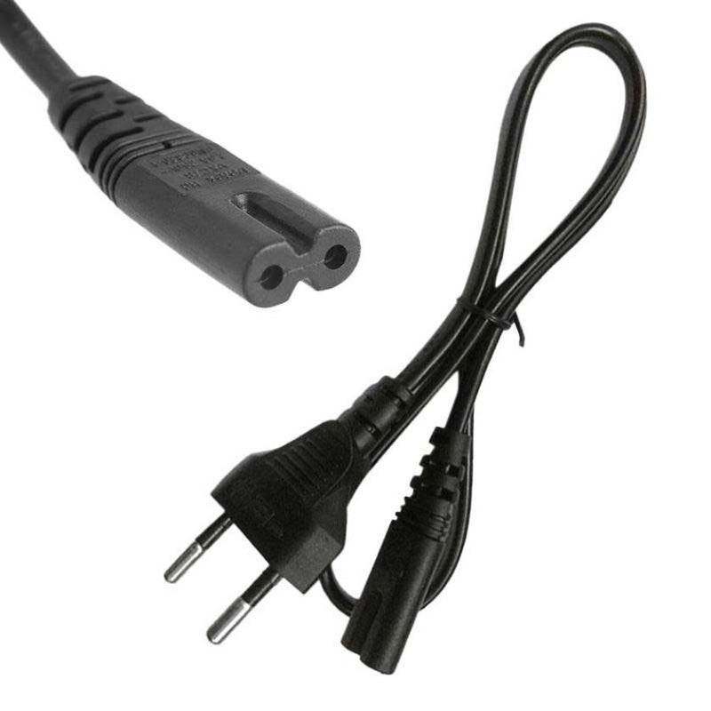 Cablu Alimentare TV Radiocasetofon Conector IEC C8 2 Pini 230V , Negru