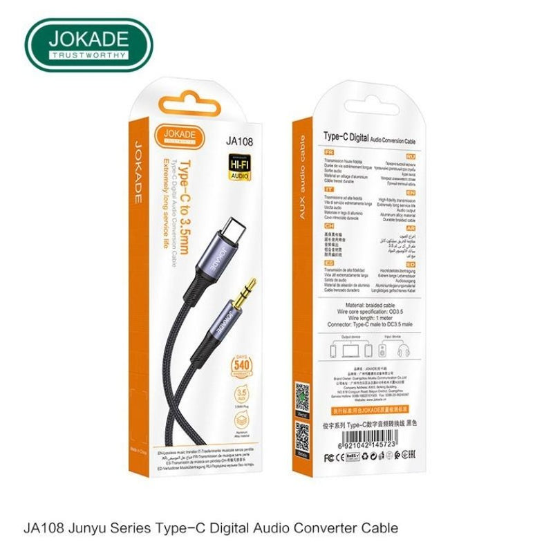 Cablu Audio Jokade JA108 Jack-Type-C
