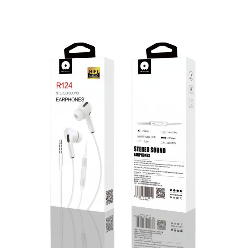 Casti Cu Fir Jack WUW R124, Albe