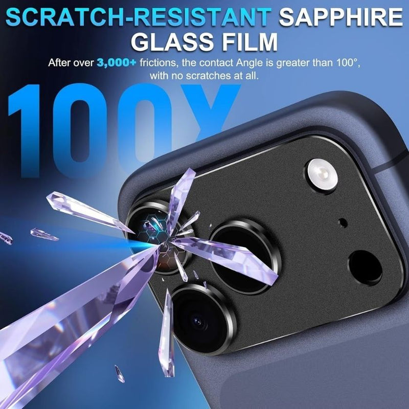 Folie iPhone 17 Pro Protectie Camera Metalica,Albastru