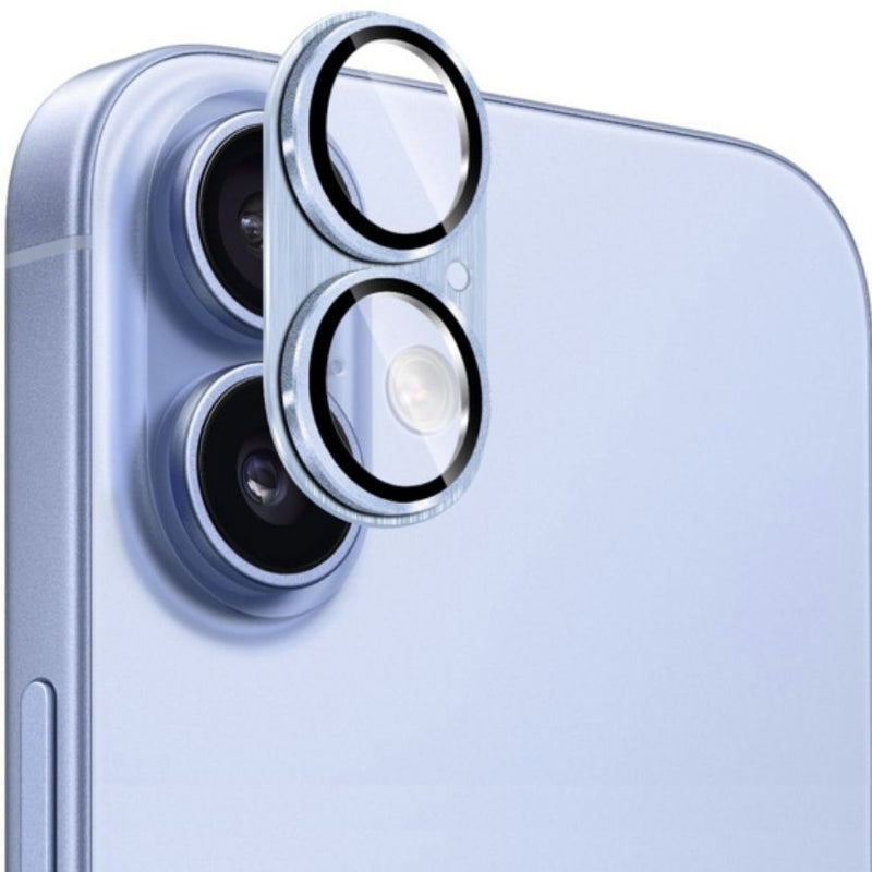 Folie iPhone 17 Protectie Camera Metalica,Albastru