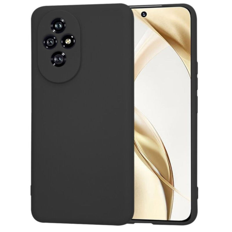 Husa Honor 200 Spate Silicon Soft Cu Protectie Camera, Negru