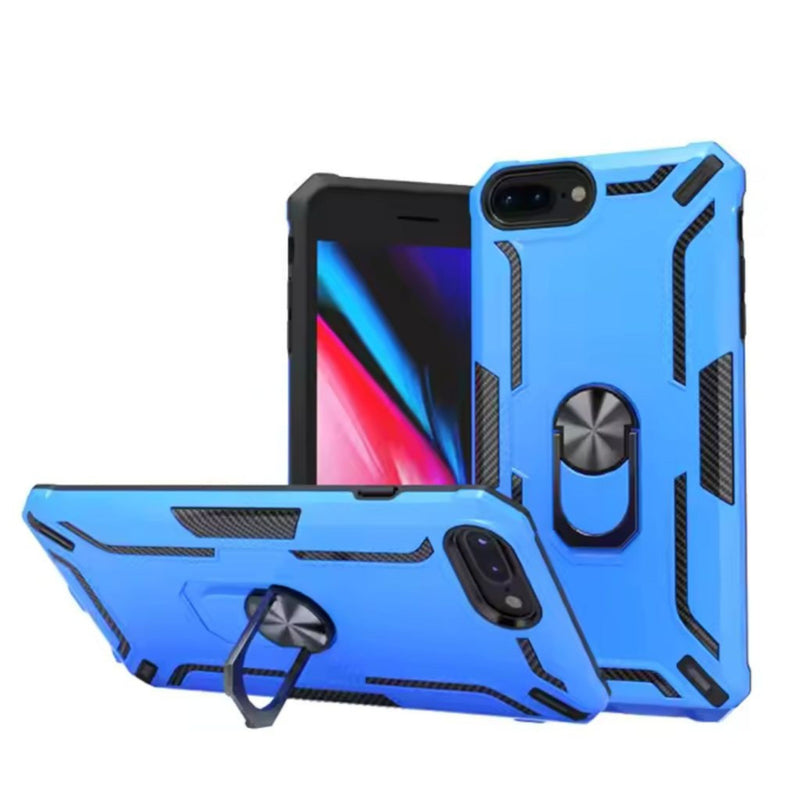 Husa Samsung A54 5G Hybrid Armor, Antisoc Cu Inel, Protectie Camera, Albastru Deschis