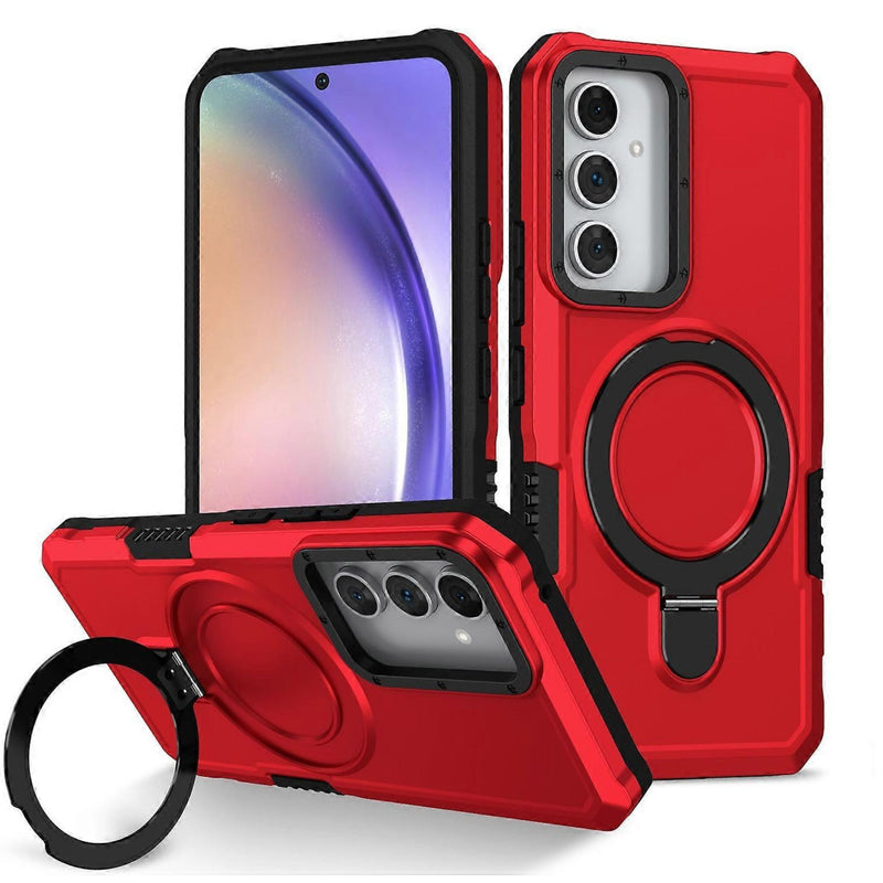 Husa Samsung A54 Hybrid Armor, Antisoc, Protectie Camera,Rosu