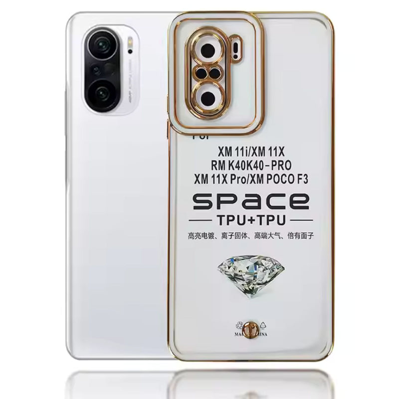 Husa Samsung A33 5G Transparenta Cu Rama Aurie, Alb