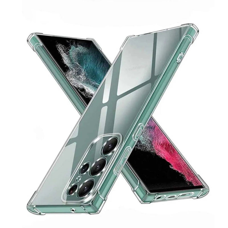 Husa Samsung S23 Ultra Spate Silicon Transparent Cu Protectie Camera, Antisoc