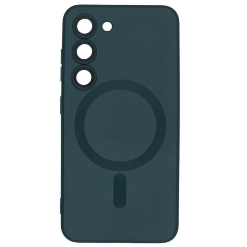 Husa Samsung S24 Magsafe Protectie Din Sticla Pentru Camere, Verde Inchis