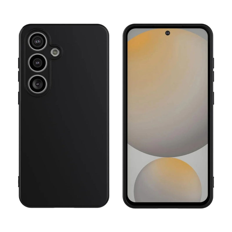 Husa Samsung S25 Plus Spate Silicon Soft Cu Protectie Camera, Negru