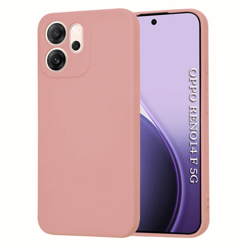 Husa Silicon Soft Oppo Reno 14F, Roz Pal Inchis