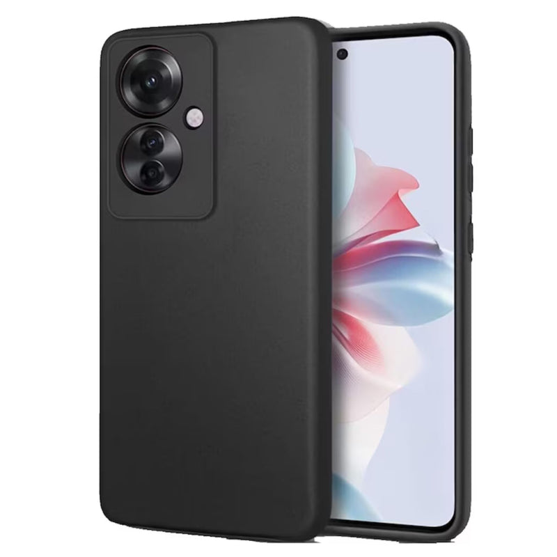 Husa Spate Oppo Reno 11F 5G Silicon Soft Cu Protectie Camera, Negru