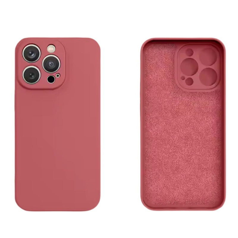 Husa Spate iPhone 13 Pro Max Silicon Soft Cu Protectie Camera, Rosu