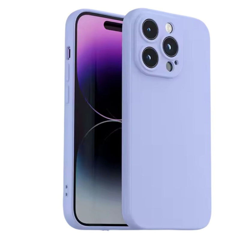 Husa Spate iPhone 13 Pro Max Silicon Soft Cu Protectie Camera, Lila