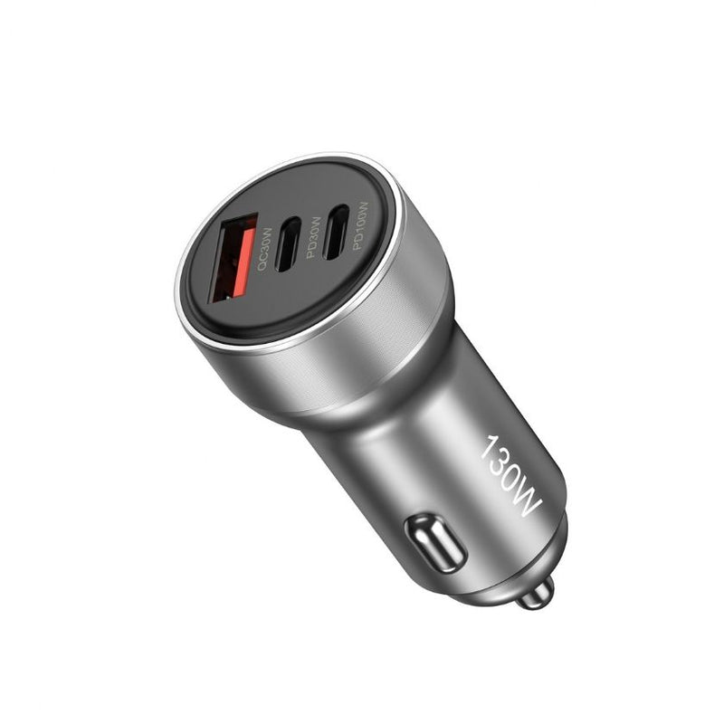 Încărcător Auto 130W Qmax XY-102, 3 Porturi 2 x USB-C si USB-A