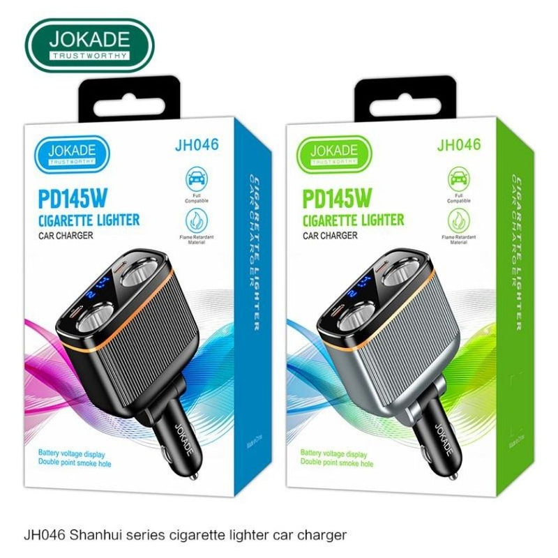 Incarcator Auto Jokade JH046 6-in-1 – Bricheta 145W, Priza 80W, Type-C 45W