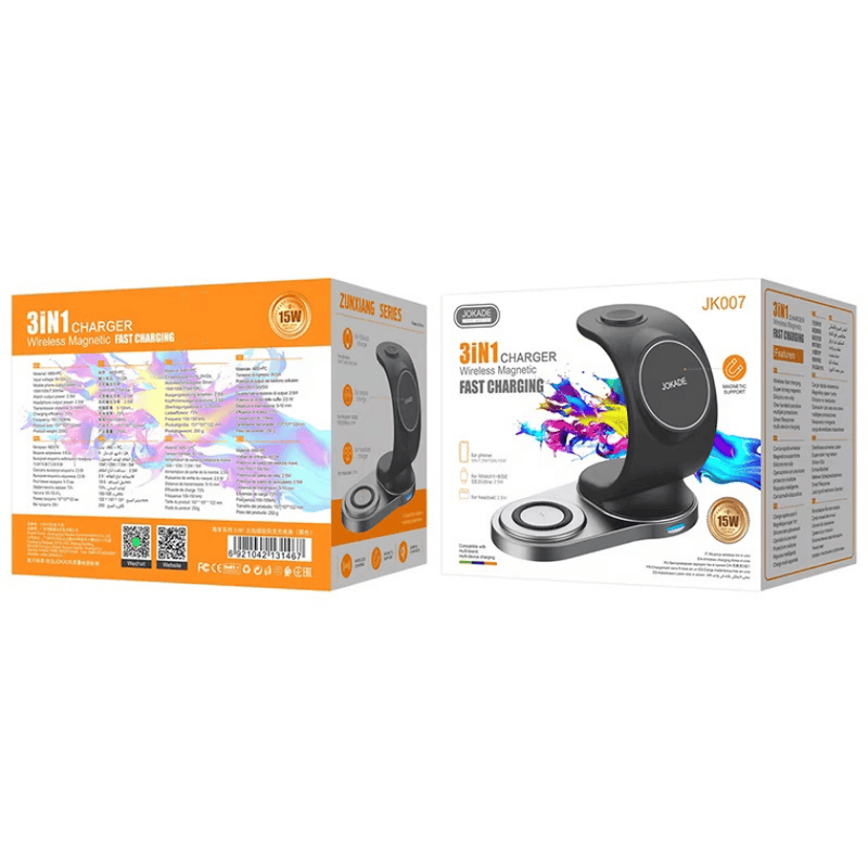 Statie Inarcare 3 in 1 Wireless, Magsafe, Jokade JK007