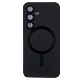 Husa Magsafe Samsung S24, Protectie Din Sticla Pentru Camere, Negru