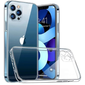 Husa iPhone 11 Pro Max Silicon Spate Transparent Cu Protectie Camera