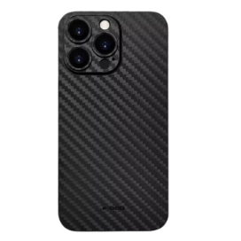 Husa iPhone 15 Pro Spate Carbon Kzdoo, Negru