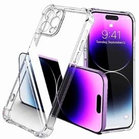 Husa iPhone 14 Pro Spate Antisoc Transparenta Cu Protectie Camera