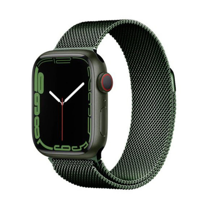 Curea Apple Watch 38/40/41 mm Metalica Milanese, Verde Inchis