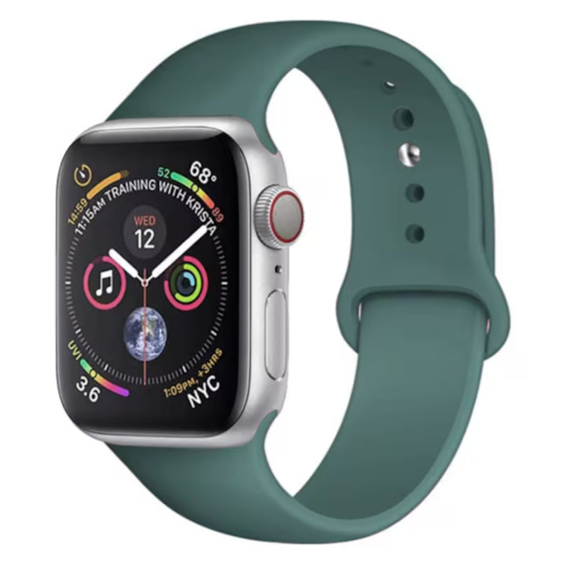 Curea Ceas Silicon Apple Watch 38/40/41 mm, Verde Pin