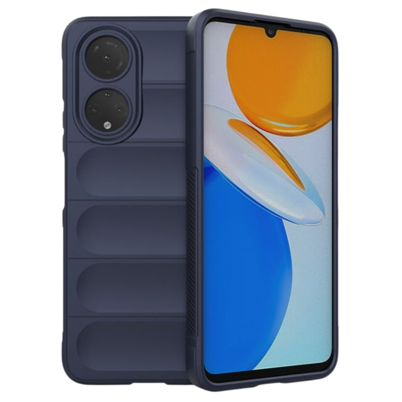 Husa Honor X7 Spate Silicon Wave Matt Cu Protectie Camera, Albastru