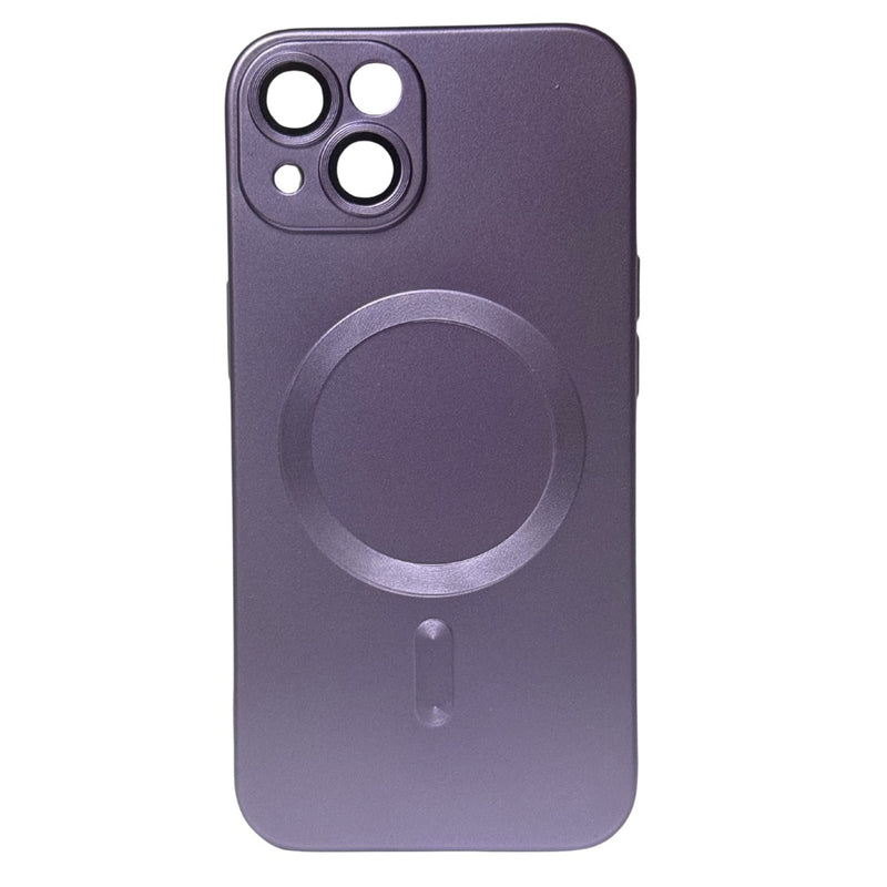 Husa iPhone 13 Magsafe Spate Silicon Cu Protectie Camera Sticla, Mov