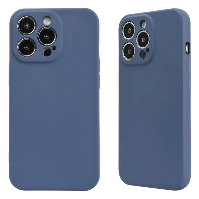 Husa iPhone 13 Pro Spate Silicon Soft Cu Protectia Camera, Albastru Deschis