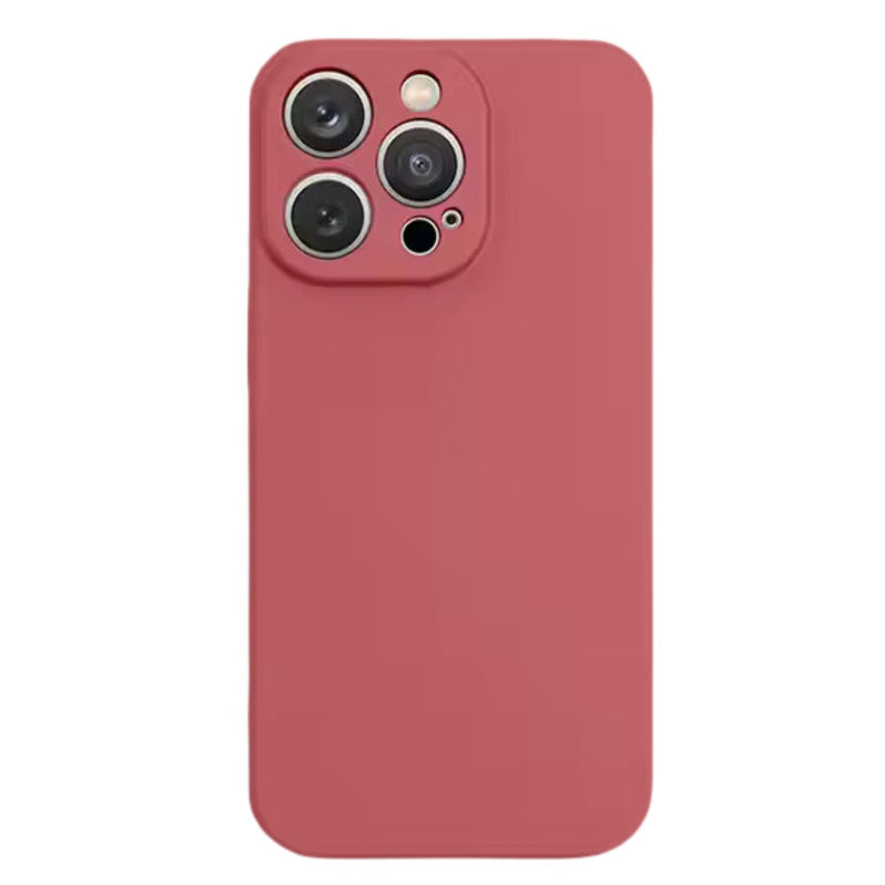 Husa iPhone 13 Pro Spate Silicon Soft Cu Protectia Camera, Rosu Inchis
