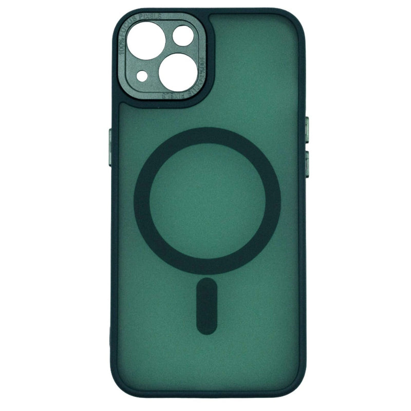 Husa iPhone 13 Spate Mata Magsafe Cu Protectie Camera Metal,Verde