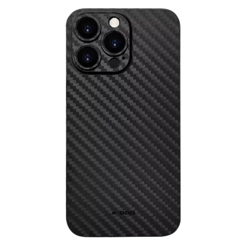 Husa iPhone 14 Pro Max Spate Carbon Kzdoo, Negru