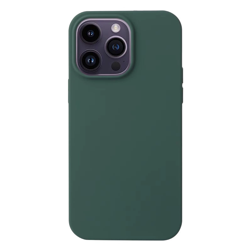 Husa iPhone 14 Pro Spate Silicon Soft, Verde Inchis