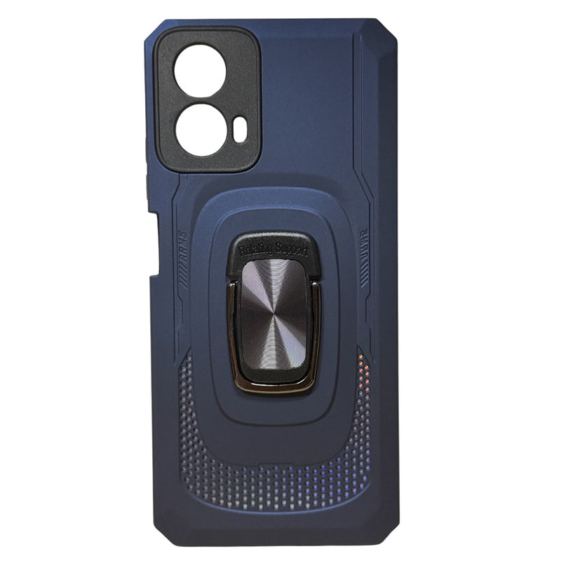 Husa Motorola G34 Hybrid Armor, Antisoc Cu Protectie Camera, Albastru