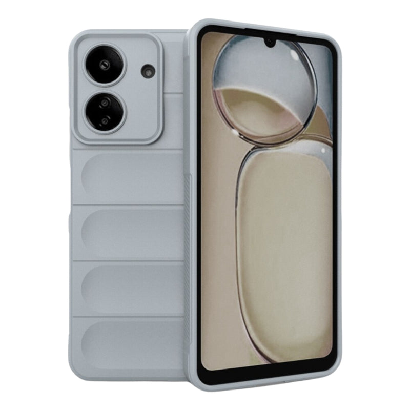 Husa Redmi 13C 4G Spate Silicon Wave Matt Cu Protectie Camera, Gri