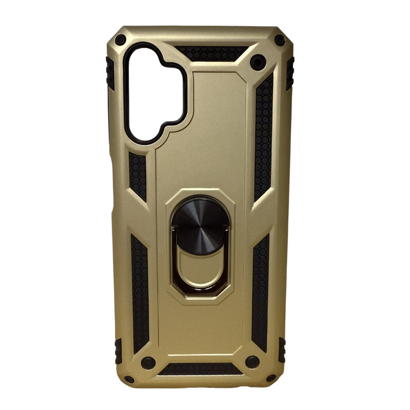 Husa Samsung A13 4G Hybrid Armor, Antisoc Cu Inel, Protectie Camera, Auriu