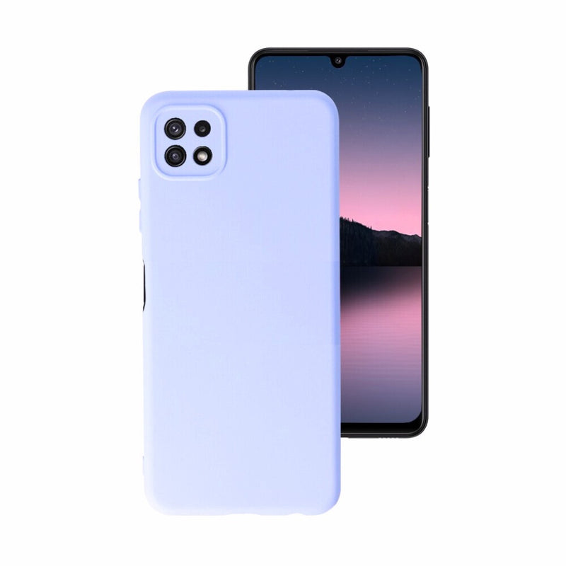 Husa Samsung A22 5G Spate Silicon Soft Cu Protectie Camera, Lila
