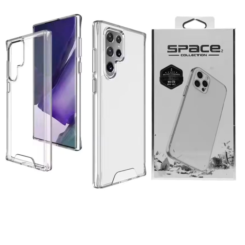 Husa Samsung S23 Plus Spate Silicon Transparent Cu Protectie Camera, Space